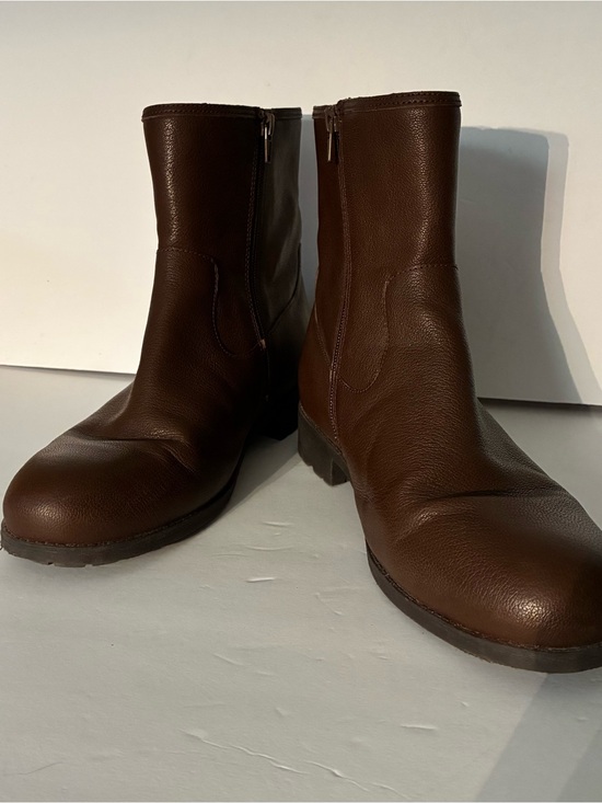 Vionic Shoes - Vionic Brown Leather Side-Zip Ankle Booties New Women’s 10